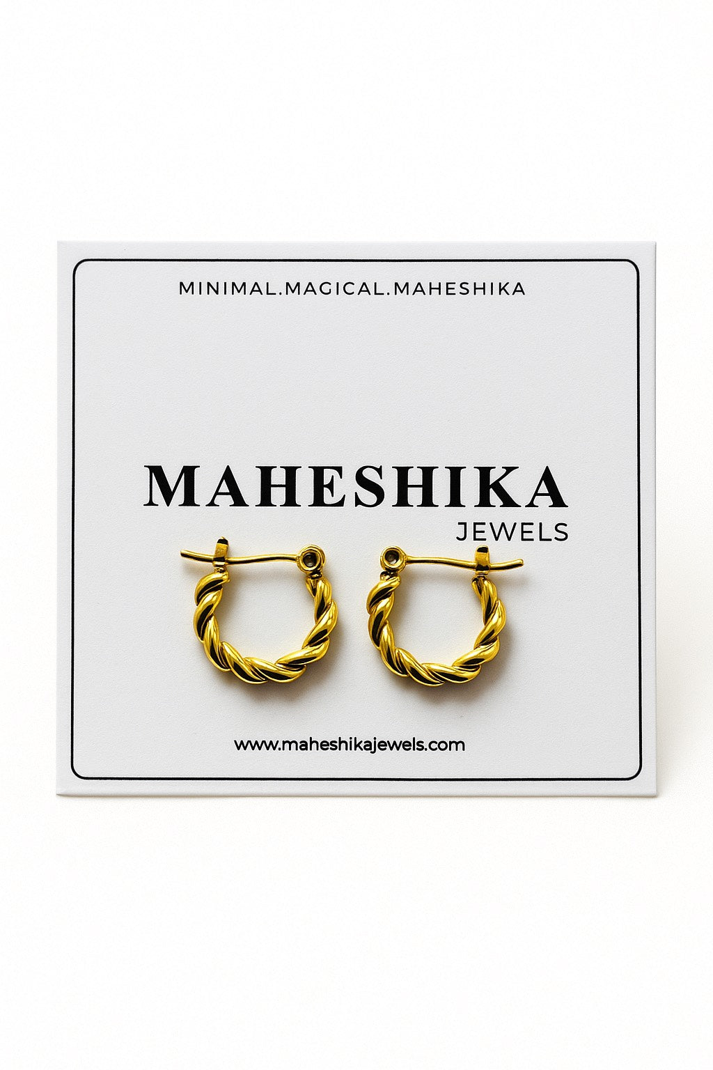 Twisted Gold Hoop Earrings – Minimal Everyday Jewelry